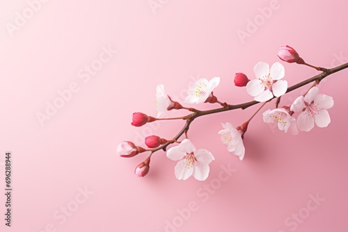 delicate cherry blossoms, dreamy pink spring background with ample copy space for creative designs