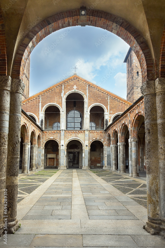 ambrosian basilica in milan italy
