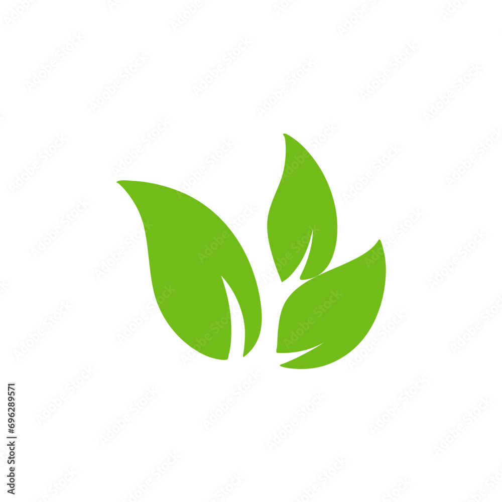 Leaves icon for natural, eco, vegan, bio labels Leaves icon for natural, eco, vegan, bio labels