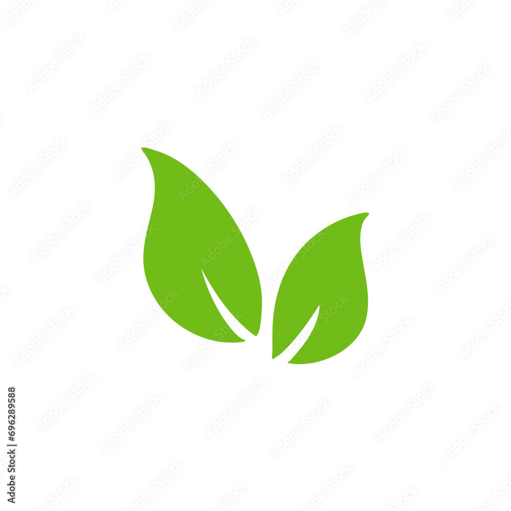 Leaves icon for natural, eco, vegan, bio labels Leaves icon for natural, eco, vegan, bio labels