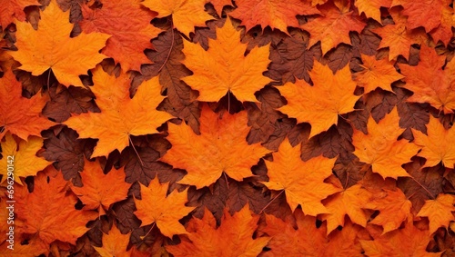 Maple leaf border background photo