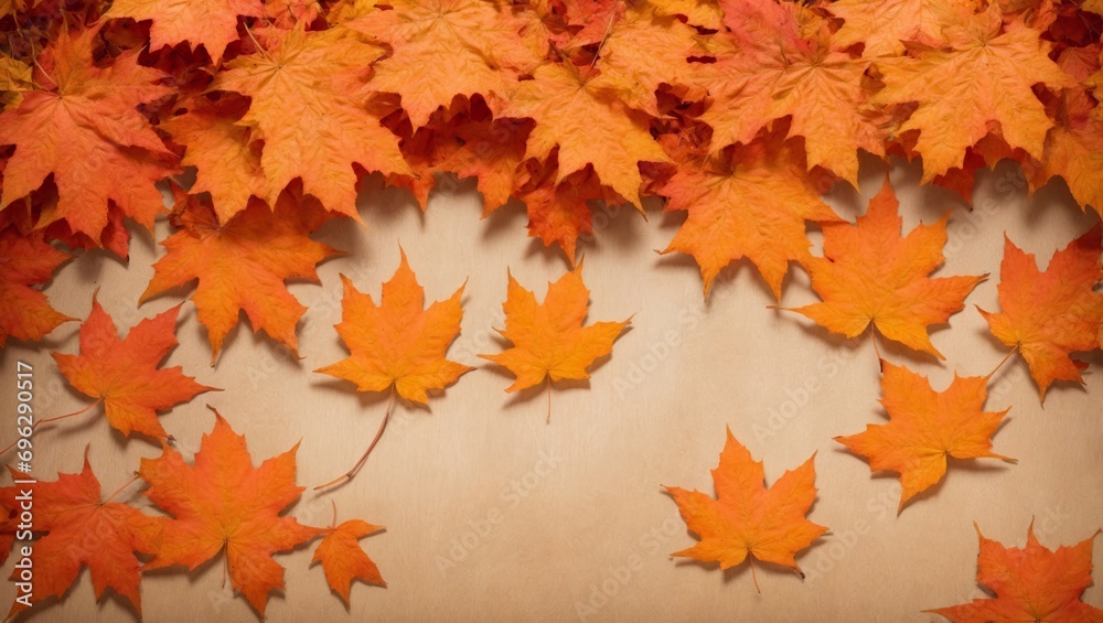 Maple leaf border background