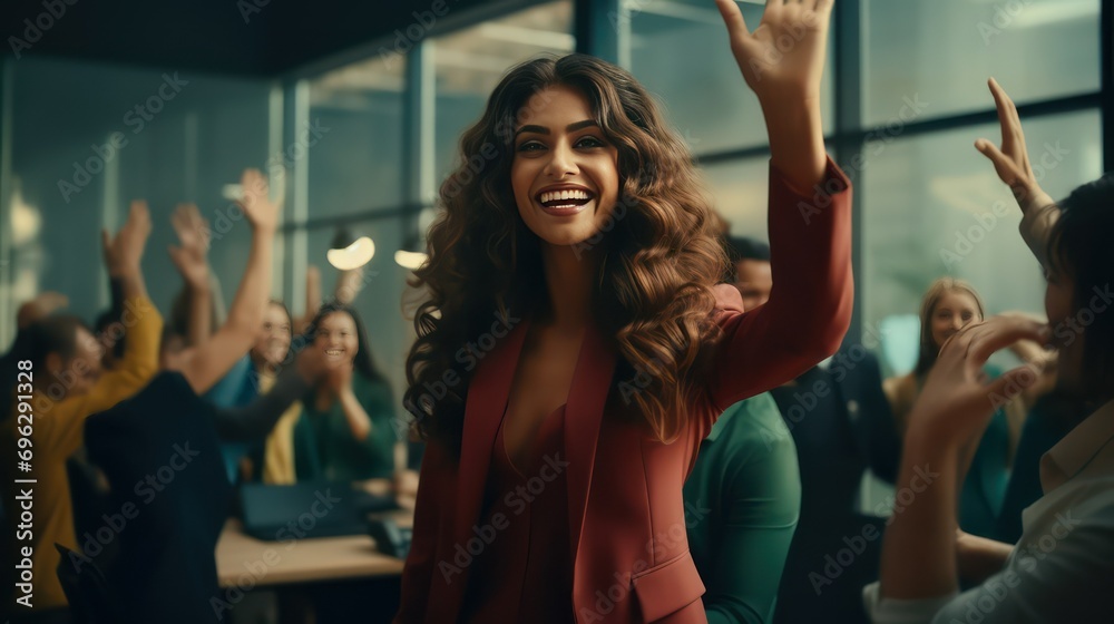 Fototapeta premium woman in the office background