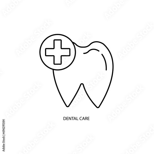 Dental Care concept line icon. Simple element illustration. Dental Care concept outline symbol design.