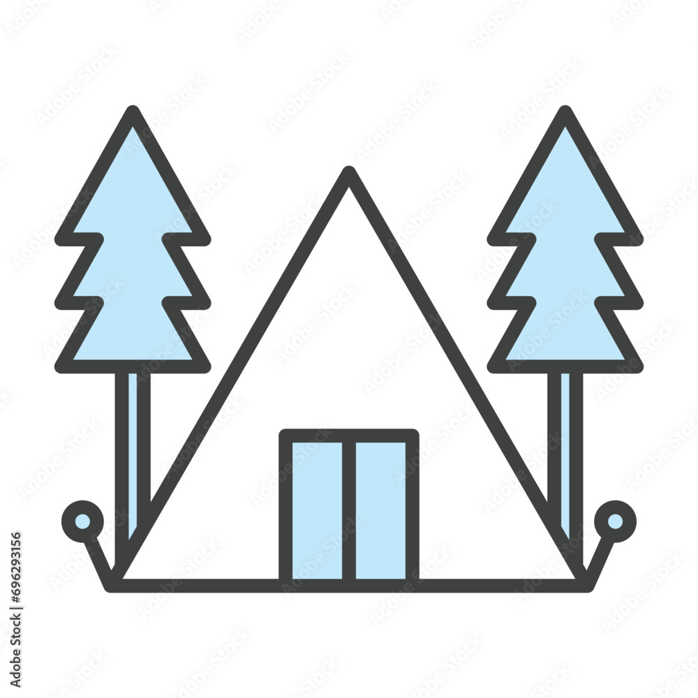 Camping tent camp icon vector on trendy design Camping tent camp icon vector on trendy design