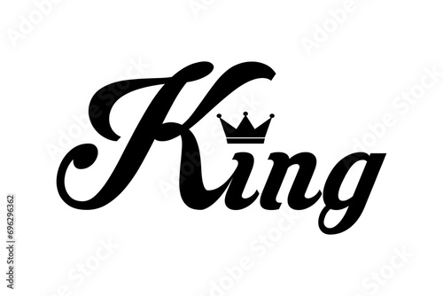 Modern Design Template. King logo vector template for t-shirt. Luxury logo design. Royalty logo design photo