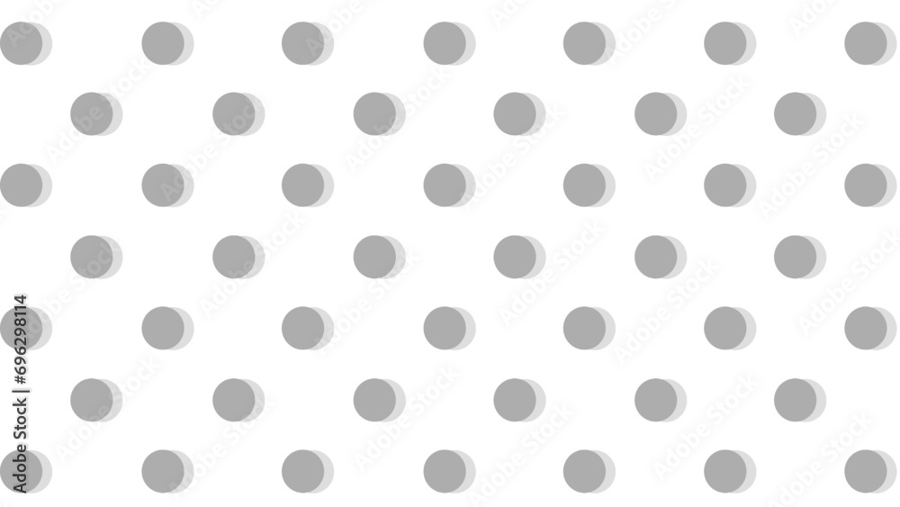 White seamless pattern with grey polka dot