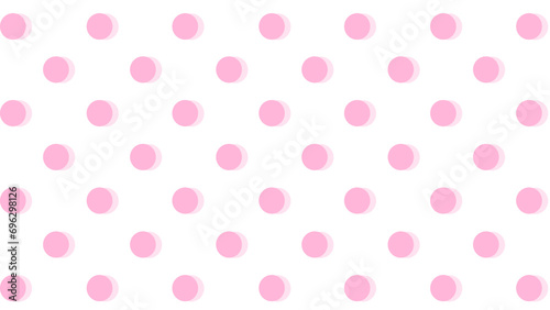 Wallpaper Mural White seamless pattern with pink polka dot Torontodigital.ca