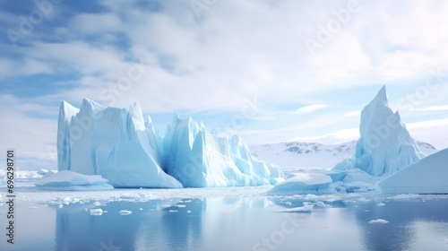 Ice and glacier in Antarctica