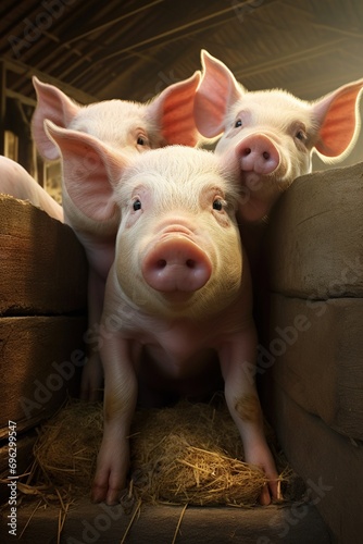 Piglets on the farm © Rudsaphon