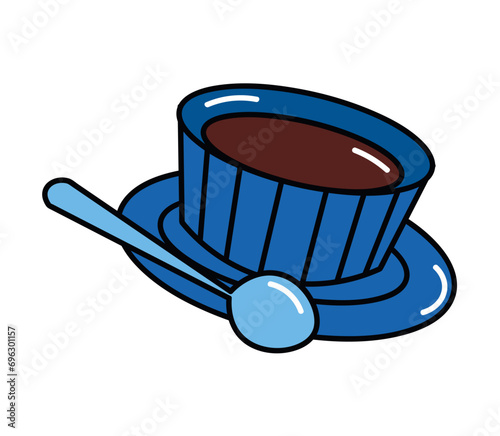 Chocolate of food colorful set. This chocolate mousse themed image allure and intricate design combine to create a mouthwatering masterpiece. Vector illustration.