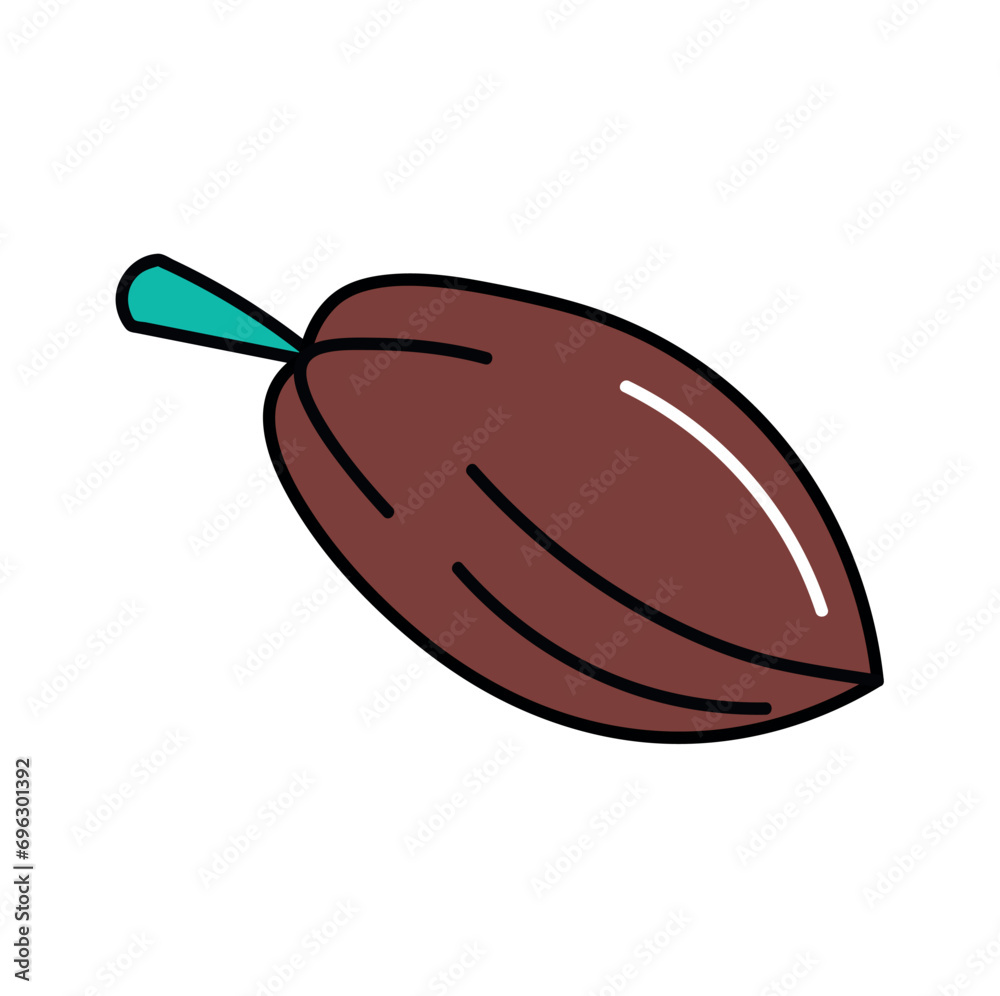 Chocolate of food colorful set. The rich and tempting cacao beans steals the spotlight in a beautifully crafted composition against a pure white background. Vector illustration. Chocolate of food colorful set. The rich and tempting cacao beans steals the spotlight in a beautifully crafted composition against a pure white background. Vector illustration.