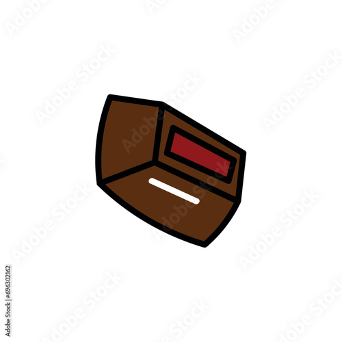 Chocolate of food colorful set. This mouthwatering illustration with design of chocolate candies against a white background exudes elegance and delight. Vector illustration.