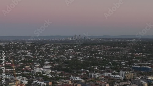 Wallpaper Mural Perth City Skyline Sunset Aerial 4k Torontodigital.ca