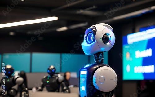  AI Revolutionizing Customer Service The Rise of Call Center Robots ai generated