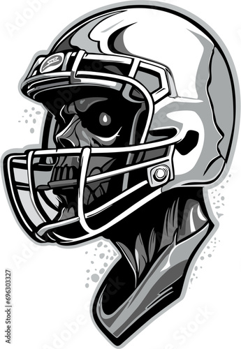 american football skull