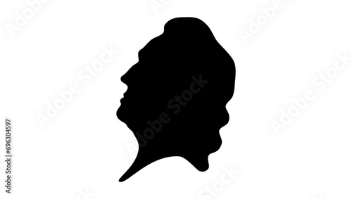 Emanuel Swedenborg, black isolated silhouette