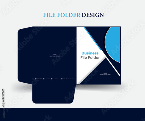 Corporate Business file folder design template
