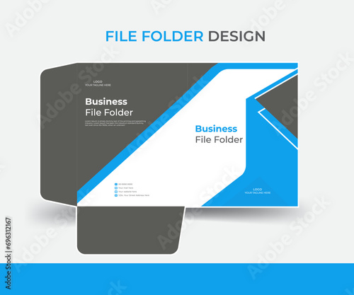 Corporate Business file folder design template
