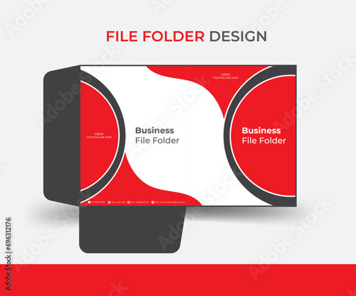 Corporate Business file folder design template