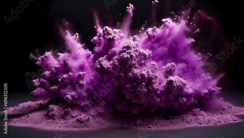 color powder explosion on black background