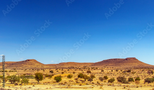 Scenic Mountain View in the Desert of Gafsa  Tunisia.