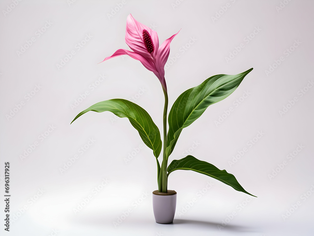 Balsam flower in studio background, single balsam flower, Beautiful flower, ai generated image - obrazy, fototapety, plakaty 