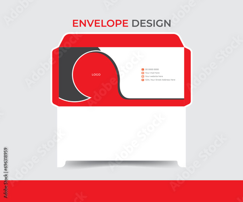 Modern and Corporate envelope layout design template 
