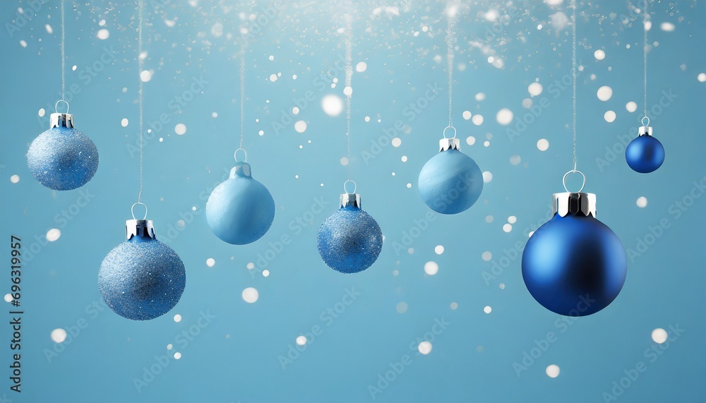 クリスマスの青いオーナメントボール クリスマスの青いオーナメントボール