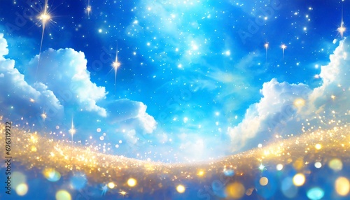 ファンタジーな青空の背景