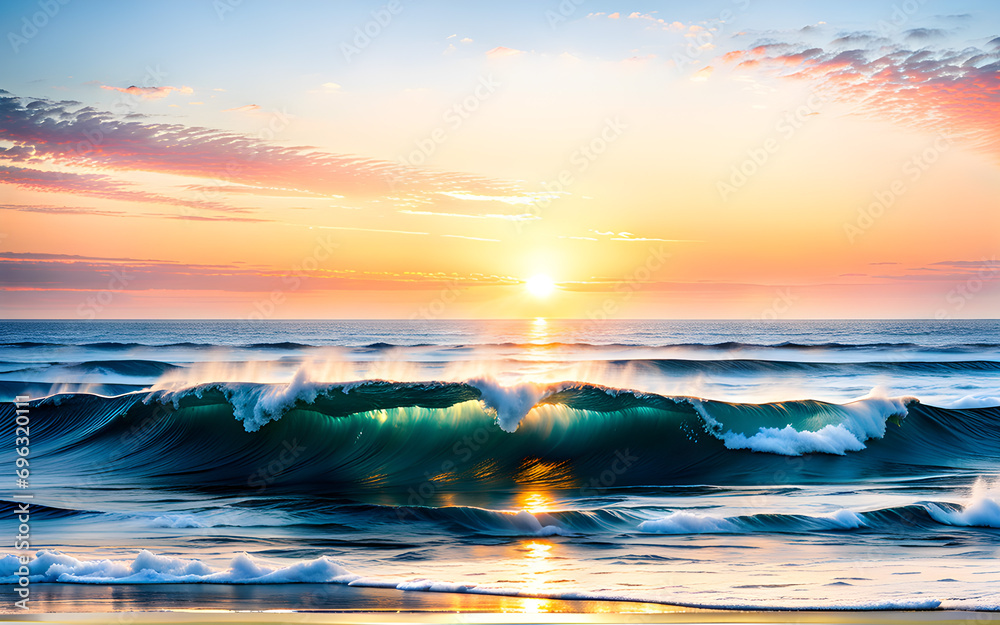 Obraz premium Sunrse, Generate AI.