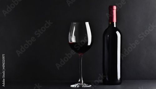 ワインとシンプルな背景