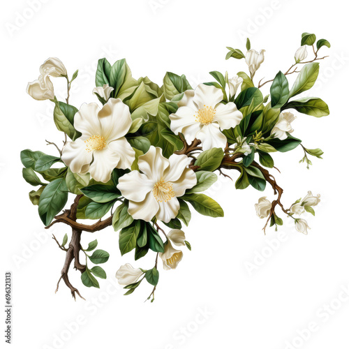 Ornamental shrub flowery plants cutout on Transparent Background PNG