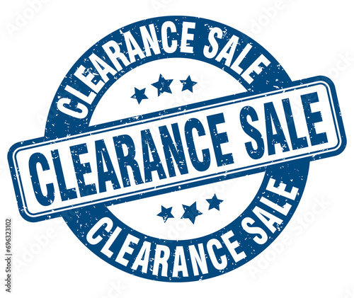 clearance sale stamp. clearance sale label. round grunge sign photo