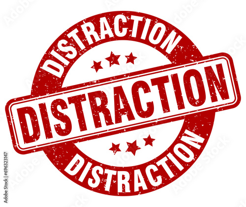 distraction stamp. distraction label. round grunge sign