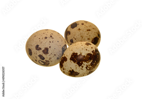quail eggs isolated on white background