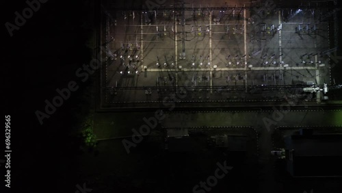 Aerial view of a high voltage substation
 photo