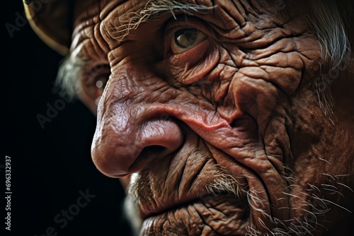 photo of Wrinkles Tell a Story. Generative AI