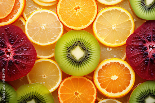 Citrus Fruits Background  concept of healthy eating  dieting  top down flat lay Background