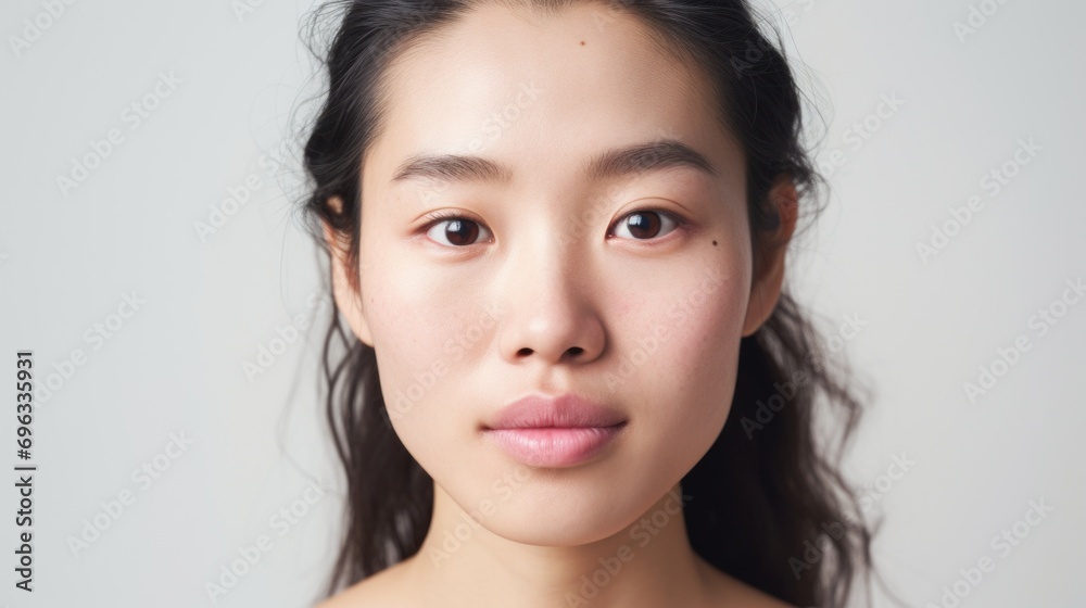 Natural beauty captured in a closeup of an Asian woman. Natural beauty captured in a closeup of an Asian woman.