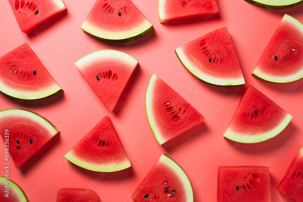 Watermelon Fruits Background, concept of healthy eating, dieting, top down flat lay Background Watermelon Fruits Background, concept of healthy eating, dieting, top down flat lay Background