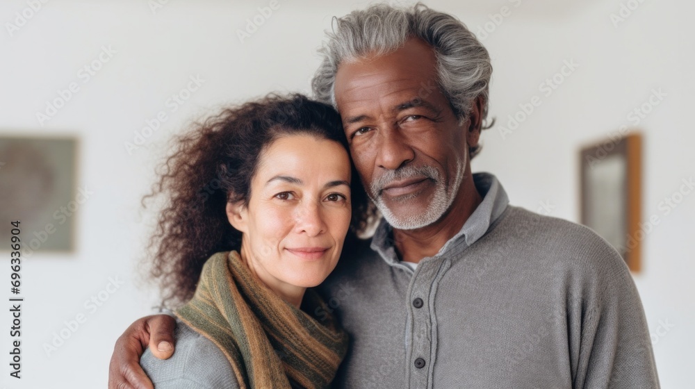 Solidarity and bliss as a European couple enjoys a serene embrace. Solidarity and bliss as a European couple enjoys a serene embrace.