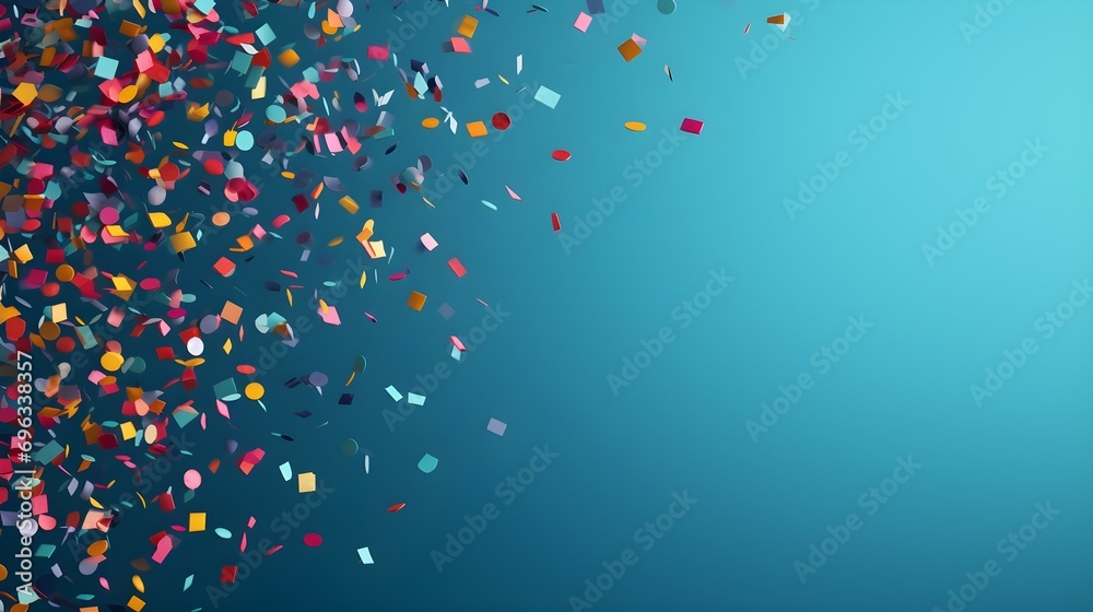 Colorful confetti on a blue background Colorful confetti on a blue background