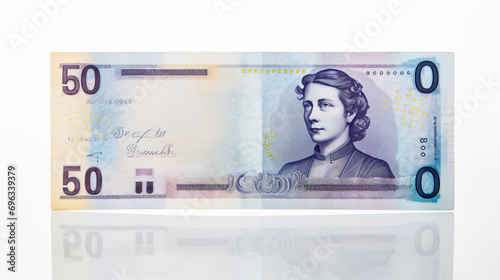 500 Euro banknote on white background photo