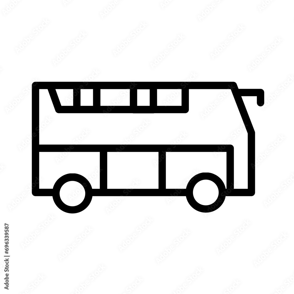 Bus Car City Outline Icon
