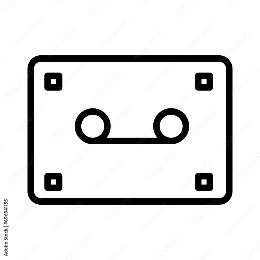 Audio Audio Kasete Outline Icon Audio Audio Kasete Outline Icon