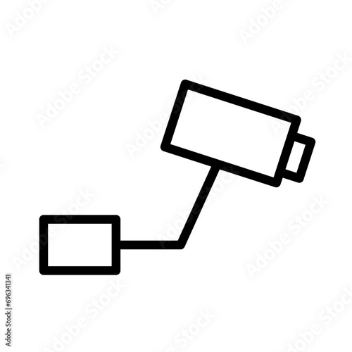 Camera Cctv Wire Outline Icon