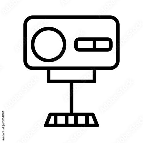 Camera Recording Sensor Outline Icon