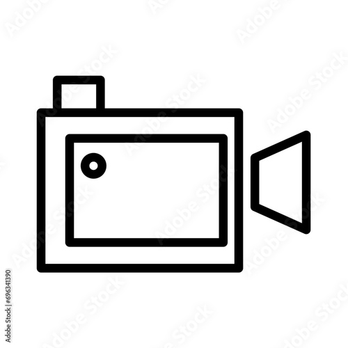 Media Movie Video Outline Icon
