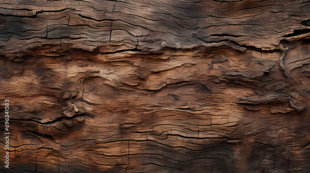 Naklejka premium The Time-Weathered Tale of Ancient Bark